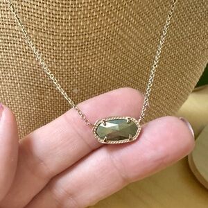 Kendra Scott Pyrite Crystal Elisa Necklace Rose Gold reversible